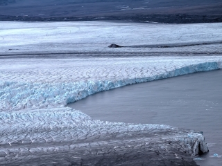 Arctic glacier. Ice and cold. area Novaya Zemlya